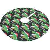 Weihnachtshai Polyester Weihnachtsbaumdecke (Schrägansicht)