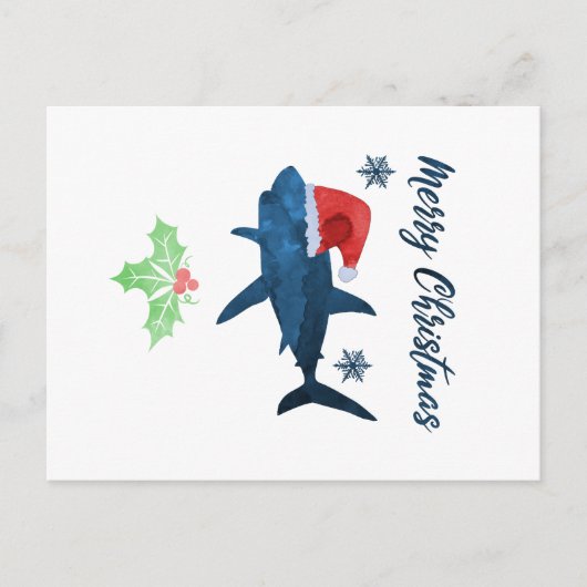 Weihnachtshai Postkarte (Vorderseite)