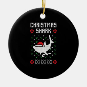Weihnachtshai Ugly Weihnachten Keramik Ornament