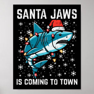 Weihnachtshai Weihnachtsmänner Weihnachtsmänner Ju Poster