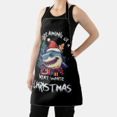 Weihnachtshai Weihnachtsmannmütze Xmas Santa Jaws  Schürze (InSitu)