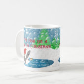 Weihnachtshai Wir fischen Ihnen ein frohes Weihnac Kaffeetasse (Vorderseite Links)
