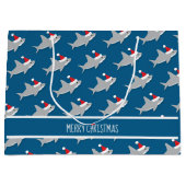 Weihnachtshaie Niedlich große Geschenktasche Geschenktüte (Vorderseite)