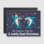 Weihnachtshaie Personalisierte Weihnachtskarte Magnetkarte (Vorne/Hinten)
