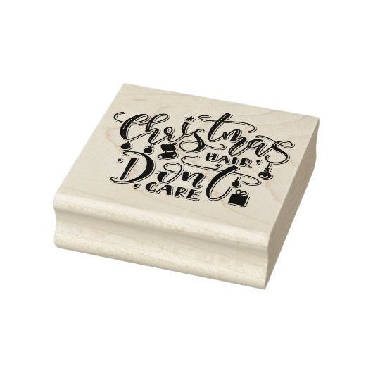 Weihnachtshair Dont Care Gummistempel (Stempel)