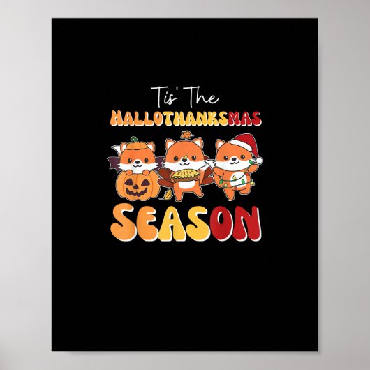 WeihnachtsHalloween Das Hallothanksmas Jahreszeit Poster (Vorne)