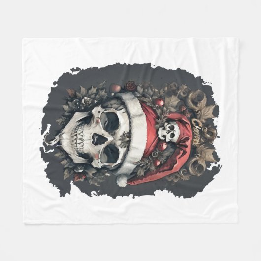 WeihnachtsHalloween Fleecedecke (Vorderseite (Horizontal))