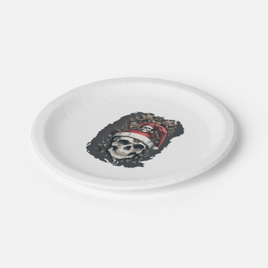 WeihnachtsHalloween Pappteller (Schrägansicht)