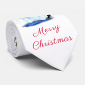 Weihnachtshals Tie Snowman und Girl Dance Krawatte (Gerollt)