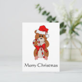 WeihnachtsHamster Feiertagspostkarte (Stehend Vorderseite)