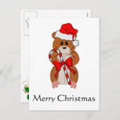 WeihnachtsHamster Feiertagspostkarte (Vorne/Hinten)