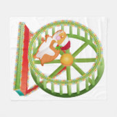 Weihnachtshamster Fleecedecke (Vorderseite (Horizontal))