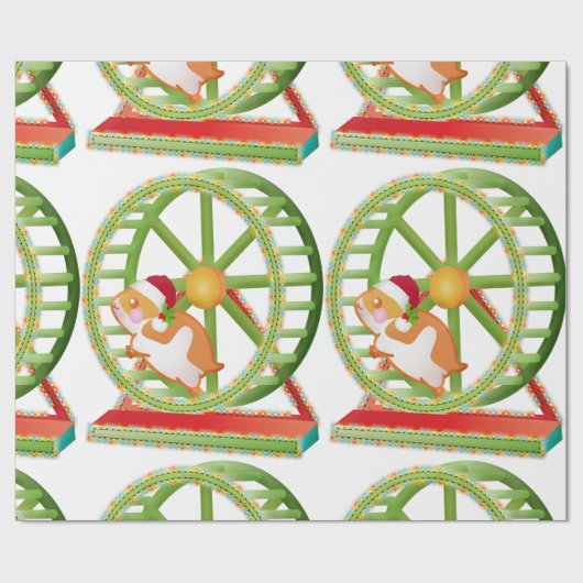 Weihnachtshamster Geschenkpapier (Flach)
