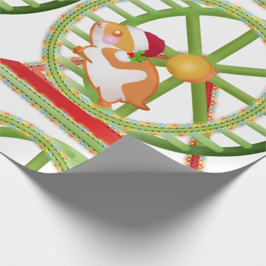 Weihnachtshamster Geschenkpapier (Ecke)