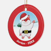 Weihnachtshamster Keramik Ornament (Links)