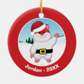 Weihnachtshamster Keramik Ornament (Hinten)