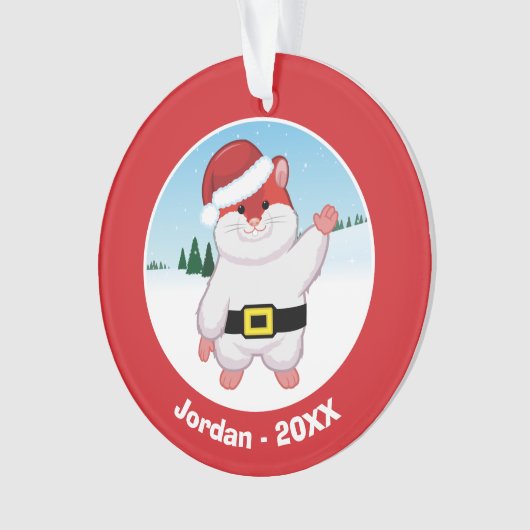 Weihnachtshamster Ornament (Vorderseite)