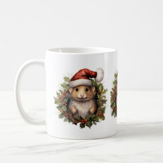 Weihnachtshamster-Tasse Kaffeetasse (Links)