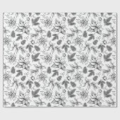 Weihnachtshand gezeichnete Pflanzen. Vintages Geschenkpapier (Flach)