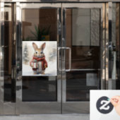 Weihnachtshändchenfenster Fensteraufkleber (Büro Tür)