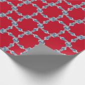 Weihnachtshandgemälde Blau und Weiß Ginger Jar W Geschenkpapier (Ecke)