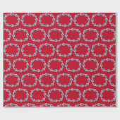 Weihnachtshandgemälde Blau und Weiß Ingwer Jar Geschenkpapier (Flach)