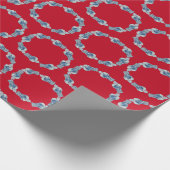 Weihnachtshandgemälde Blau und Weiß Ingwer Jar Geschenkpapier (Ecke)