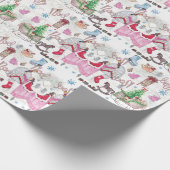 Weihnachtshandgemälde Märchen Geschenkpapier (Ecke)