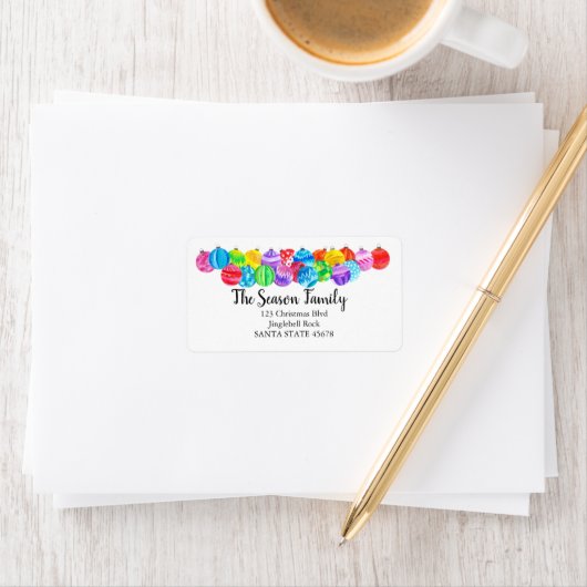 Weihnachtshandgemälde Wasserfarbenadresse Adressaufkleber (Insitu)