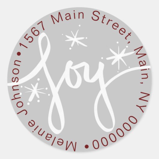 Weihnachtshandgezeichnete Join Lettering Familiena Runder Aufkleber (Vorderseite)