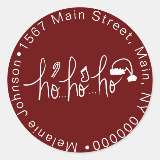 Weihnachtshandgezeichnete Weihnachtsfamilie Runder Aufkleber (Vorderseite)