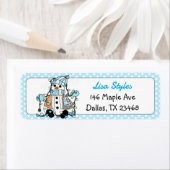 Weihnachtshandgezeichneter Snowman Blue (Insitu)