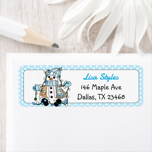 Weihnachtshandgezeichneter Snowman Blue (Insitu)