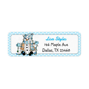 Weihnachtshandgezeichneter Snowman Blue