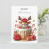 Weihnachtshändler Feiertagskarte (Stehend Vorderseite)