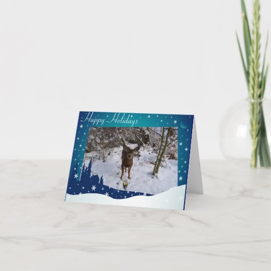 Weihnachtshändler Feiertagskarte (Vorderseite)