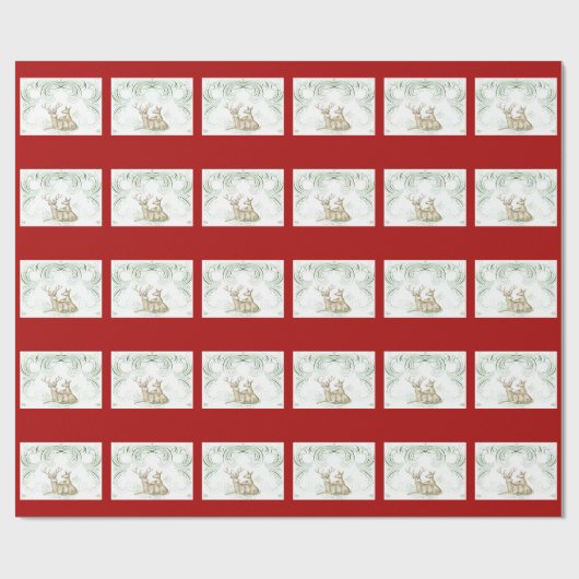 Weihnachtshändler Geschenkpapier (Flach)