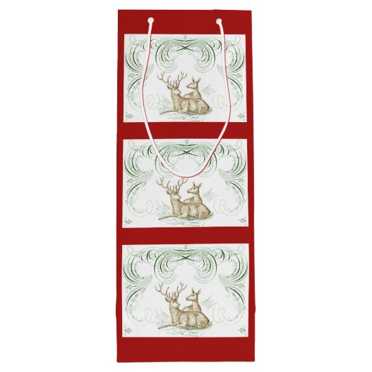 Weihnachtshändler Geschenktüte Für Weinflaschen (Rückseite)