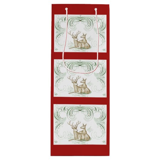 Weihnachtshändler Geschenktüte Für Weinflaschen (Vorderseite)