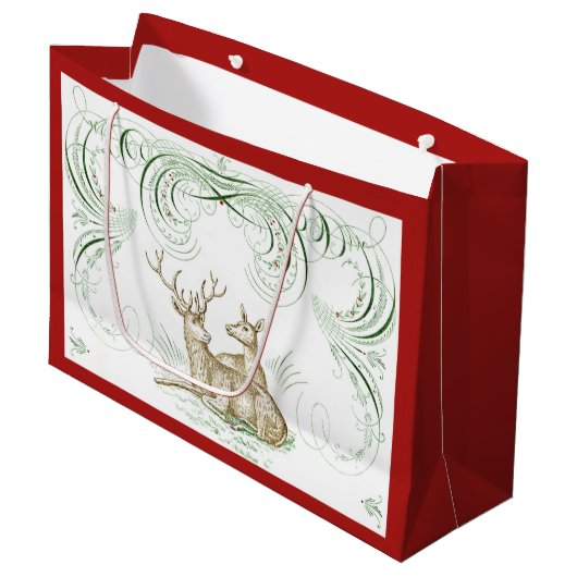 Weihnachtshändler Große Geschenktüte (Vorderseite Schrägansicht)