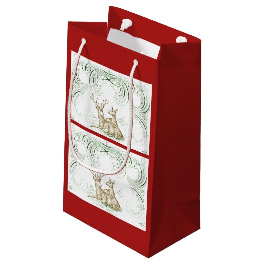 Weihnachtshändler Kleine Geschenktüte (Rückseite Schrägansicht)