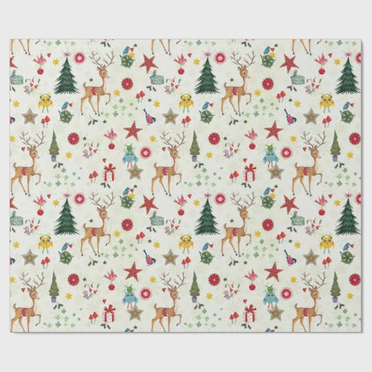 Weihnachtshändler | Name | Glosswrapping Paper Geschenkpapier (Flach)