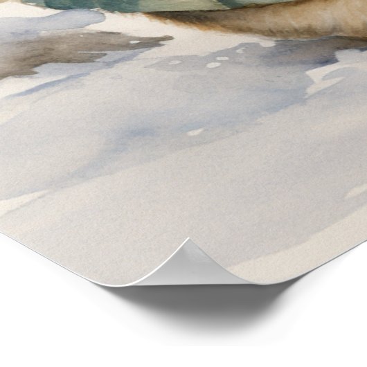 Weihnachtshändler-Poster Poster (Ecke)