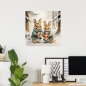 Weihnachtshändler-Poster Poster (Heimbüro)