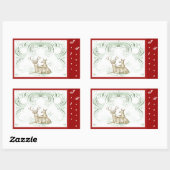 Weihnachtshändler Rechteckiger Aufkleber (Blatt)