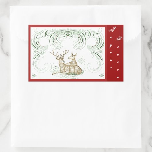 Weihnachtshändler Rechteckiger Aufkleber (Tasche)