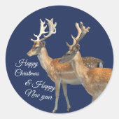 Weihnachtshändler Runder Aufkleber (Vorderseite)
