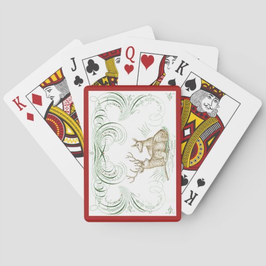 Weihnachtshändler Spielkarten (Rückseite)