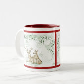 Weihnachtshändler Zweifarbige Tasse (Vorderseite Links)