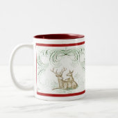 Weihnachtshändler Zweifarbige Tasse (Links)